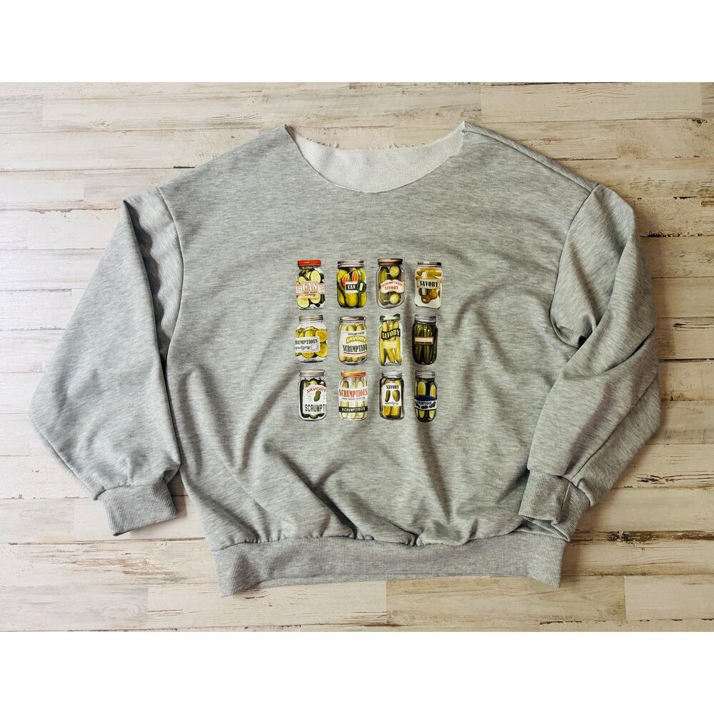 Awesome Random Pickle Sweatshirt sz M EUC